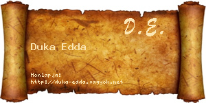 Duka Edda névjegykártya